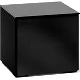 Oslo 217 AV Cabinet in Black Oak with Smoked Black Glass Doors & Top